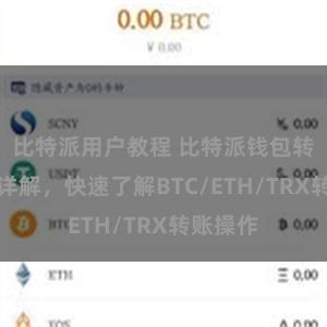 比特派用户教程 比特派钱包转账教程详解，快速了解BTC/ETH/TRX转账操作