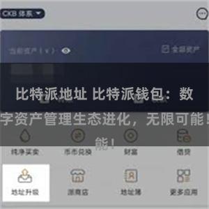 比特派地址 比特派钱包：数字资产管理生态进化，无限可能！