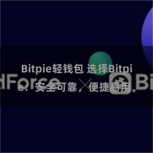 Bitpie轻钱包 选择Bitpie：安全可靠，便捷易用。