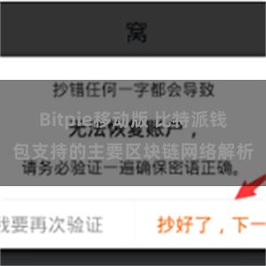 Bitpie移动版 比特派钱包支持的主要区块链网络解析