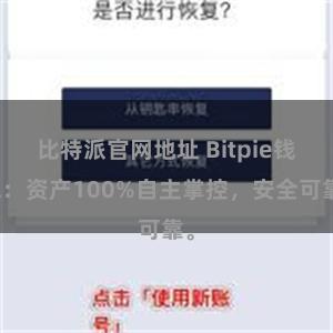 比特派官网地址 Bitpie钱包：资产100%自主掌控，安全可靠。